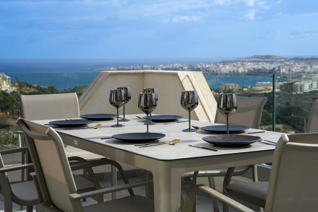 Ferienwohnung Lux Sea&Country Views With Pool Mellieħa Exterior foto